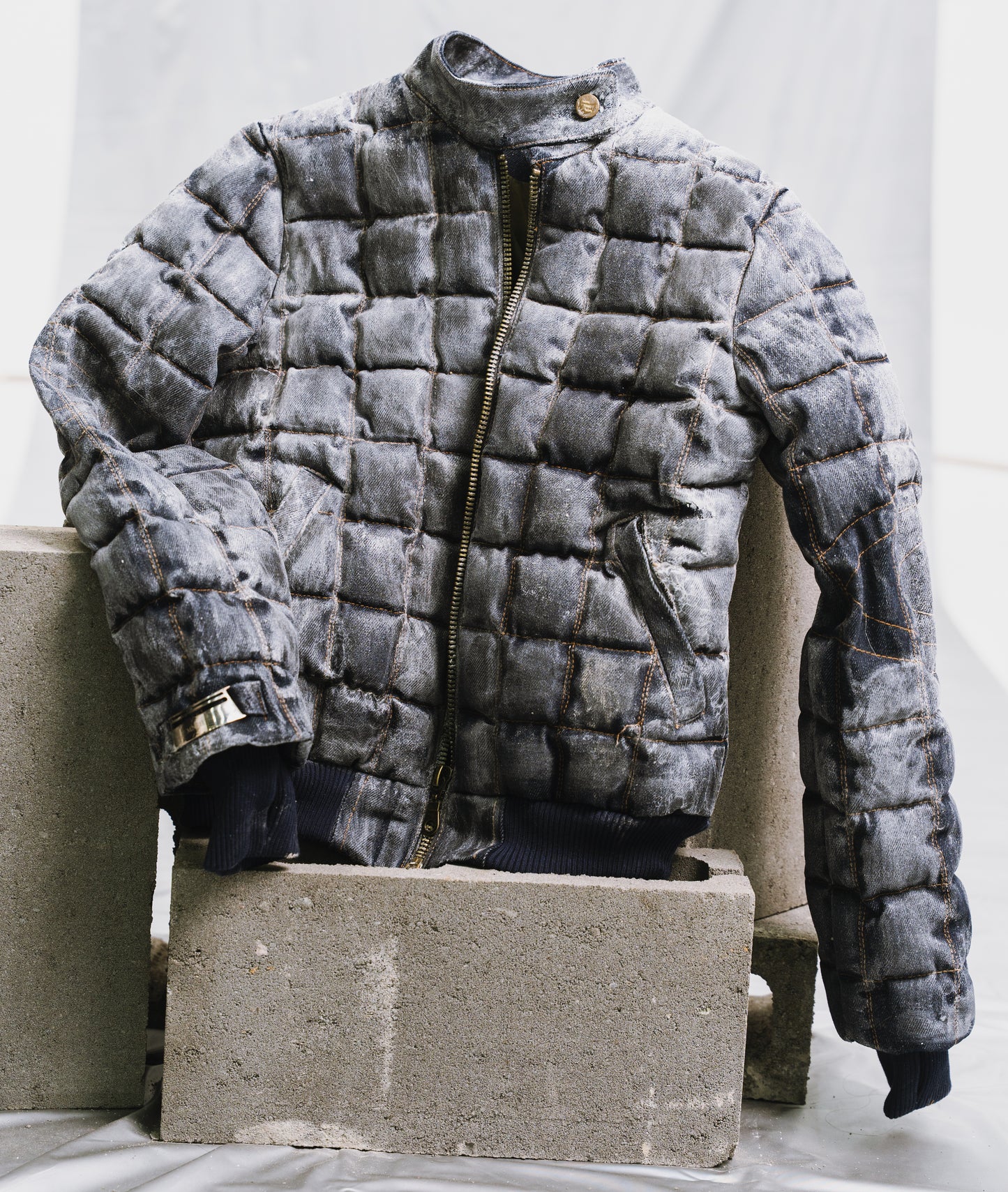 WAX & DENIM PUFFER JACKET ( PRE - ORDER)