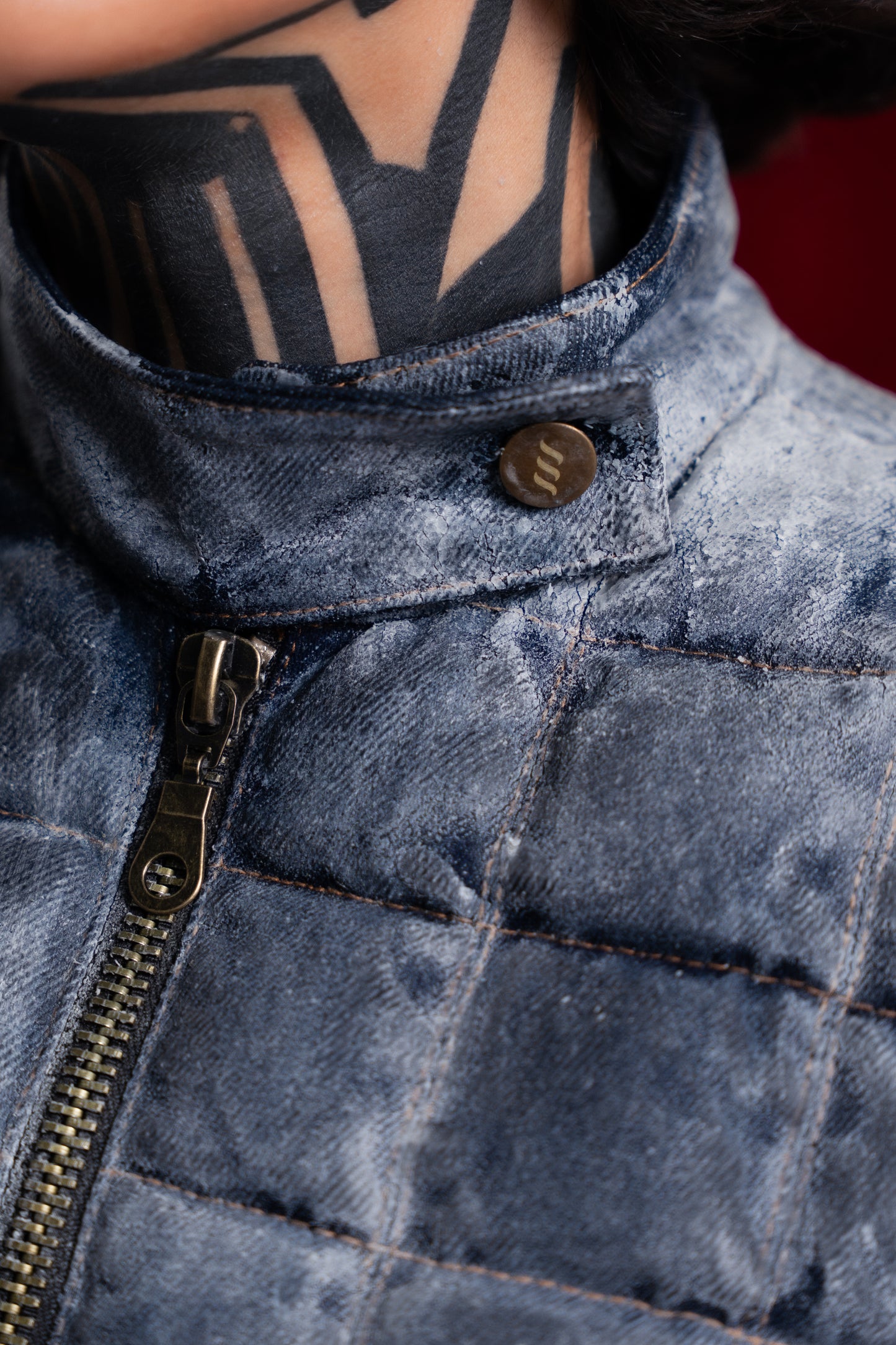 WAX & DENIM PUFFER JACKET ( PRE - ORDER)