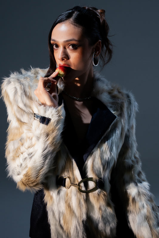 DENIM & FUR JACKET