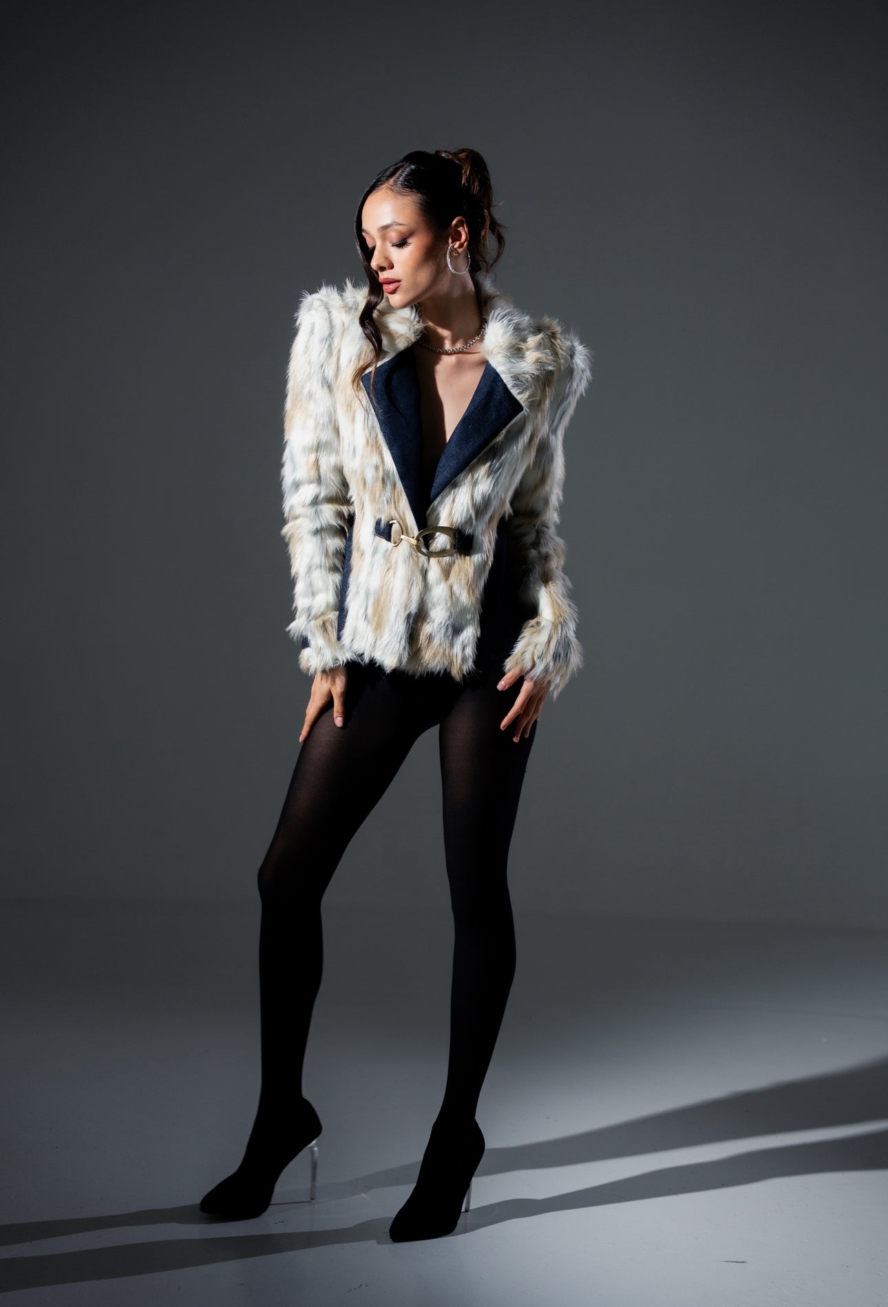 DENIM & FUR JACKET