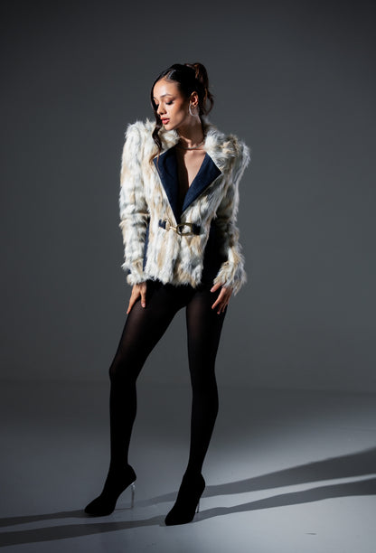 DENIM & FUR JACKET