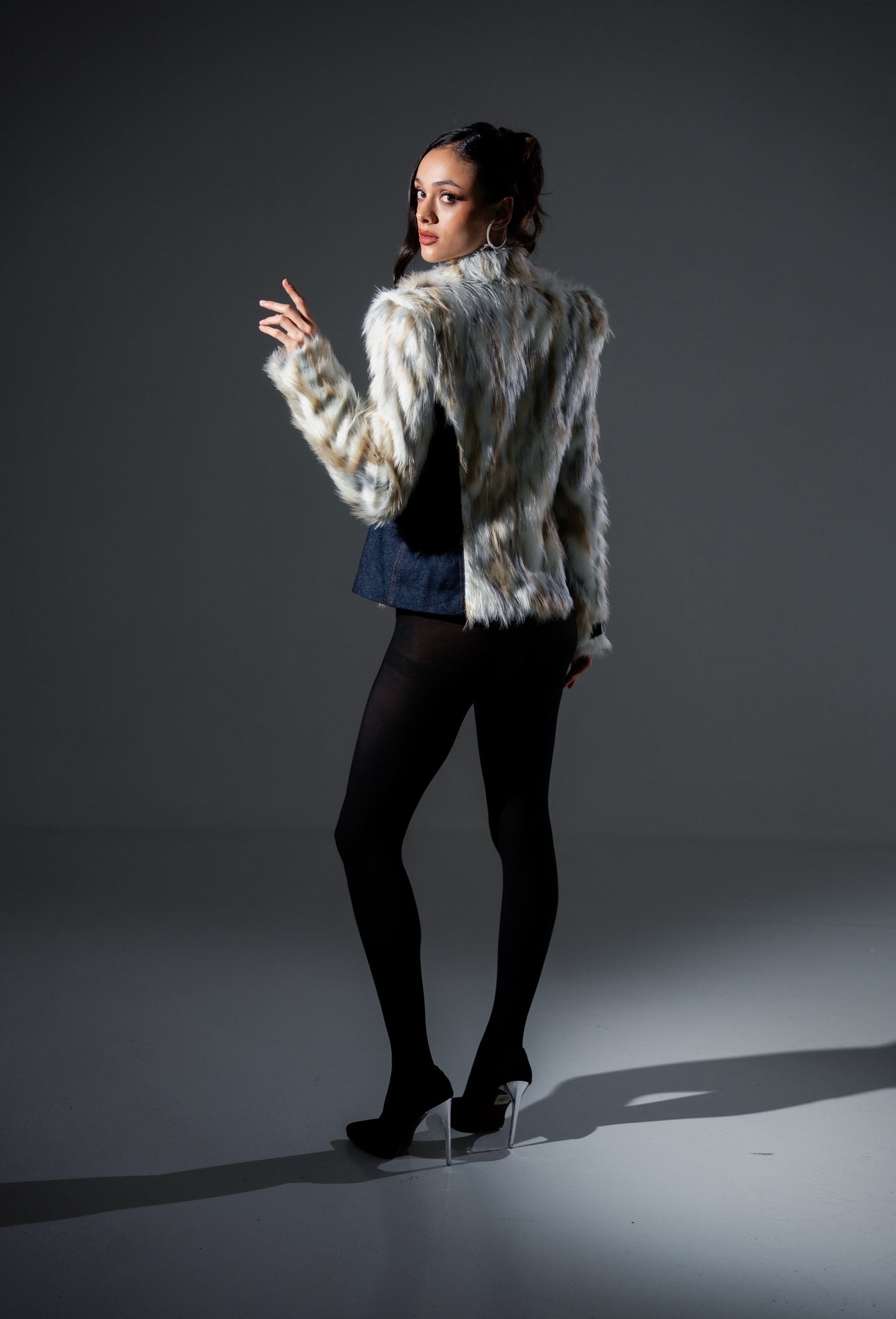 DENIM & FUR JACKET