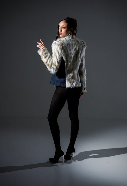 DENIM & FUR JACKET