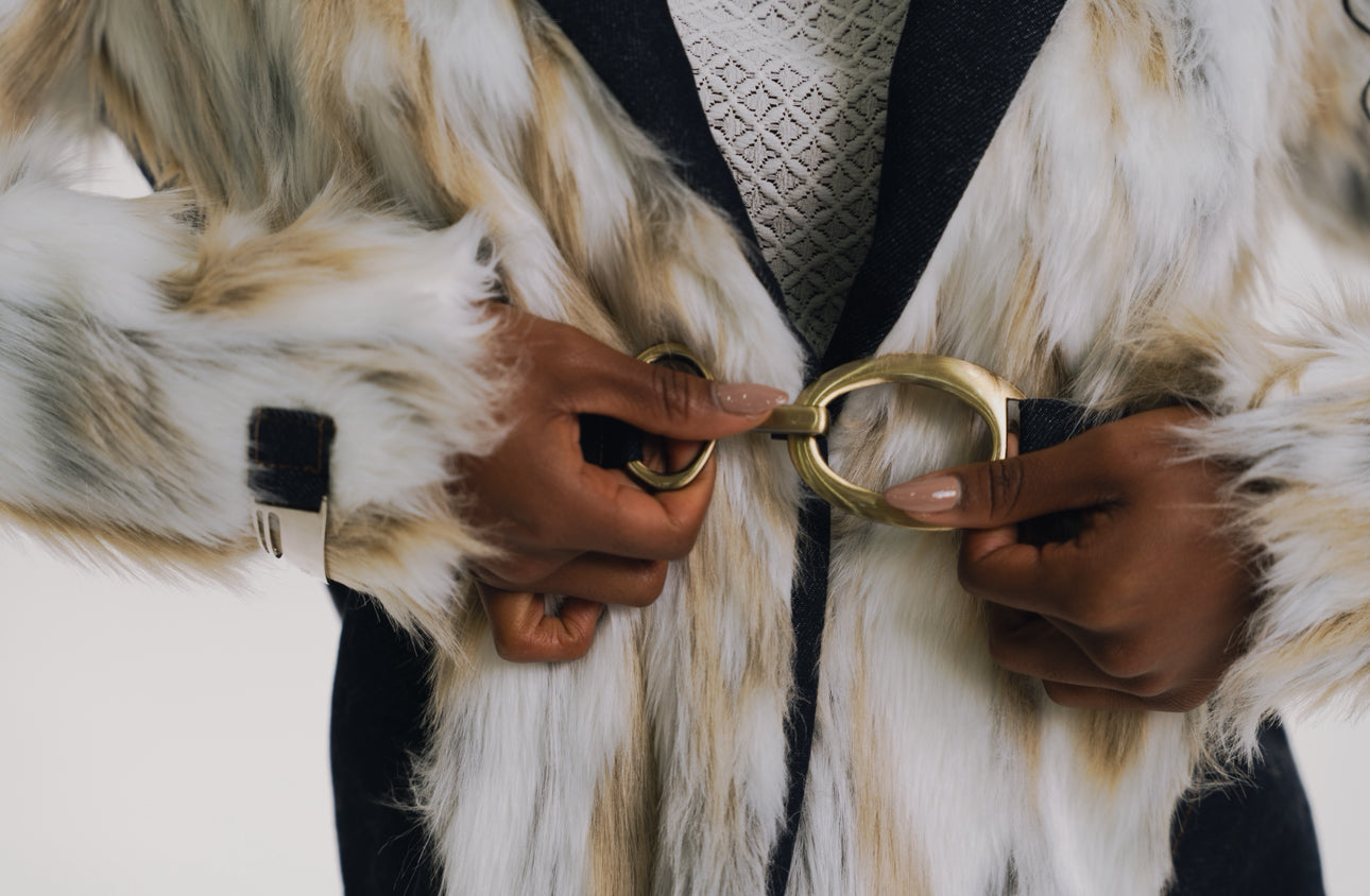 DENIM & FUR JACKET