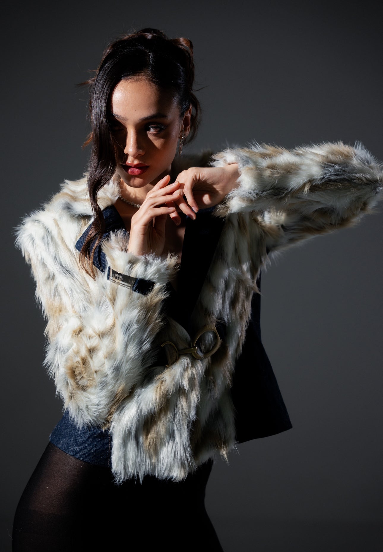 DENIM & FUR JACKET